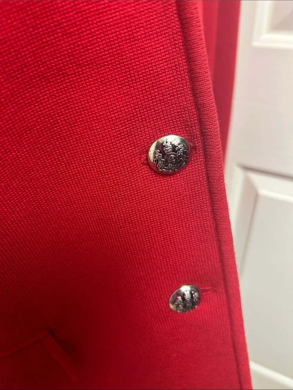 LAUREN Ralph Lauren 2X TTG Red Blazer with pockets and silver buttons, EUC - Picture 11 of 12